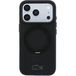 Lacoste PVC Petit Pique Semi Wrap Ring Stand MagSafe kryt pre iPhone 18 Pro, čierny