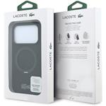 Lacoste PVC Petit Pique Semi Wrap Ring Stand MagSafe kryt pre iPhone 18 Pro, čierny
