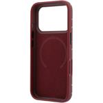 Lacoste PVC Semi Wrap Blend Ring Stand MagSafe kryt pre iPhone 18 Pro, Burgundy