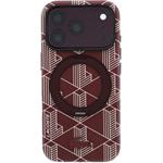 Lacoste PVC Semi Wrap Blend Ring Stand MagSafe kryt pre iPhone 18 Pro Max, Burgundy