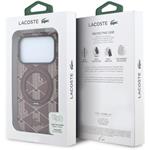 Lacoste PVC Semi Wrap Blend Ring Stand MagSafe kryt pre iPhone 18 Pro Max, Burgundy
