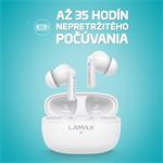 LAMAX Clips1 Play White, bluetooth slúchadlá, biele