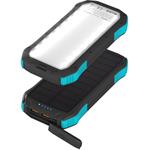 LAMAX Journey 12000mAh, Vodotesná outdoor powerbanka s LED baterkou, solárne aj USB nabijanie