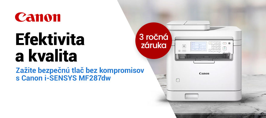 Laserová čiernobiela multifunkčná tlačiareň Canon s 3-ročnou zárukou