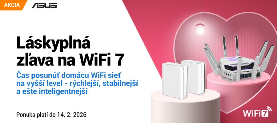 Láskyplná zľava na routere ASUS s Wi-Fi 7