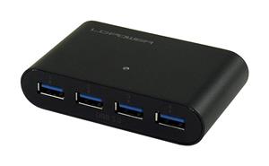LC POWER LC-HUB-ALU-1B USB3.0 HUB, čierny