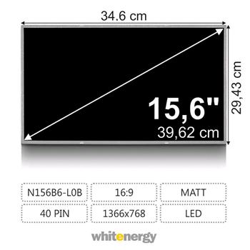 LCD LED displej 15,6" Slim Glossy 30pin