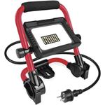 LED reflektor ELION 20W, červeno-čierny, IP65, 3000 lm, neutrálna biela