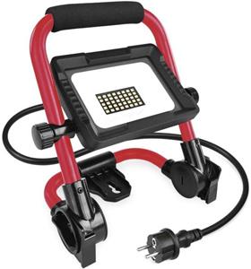 LED reflektor ELION 20W, červeno-čierny, IP65, 3000 lm, neutrálna biela