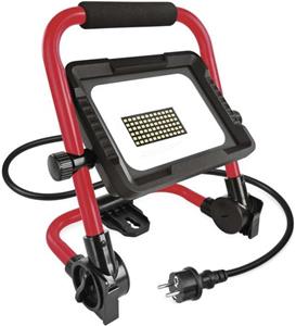 LED reflektor ELION 30W, červeno-čierny, IP65, 4800 lm, neutrálna biela