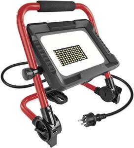LED reflektor ELION 50W, červeno-čierny, IP65, 8000 lm, neutrálna biela