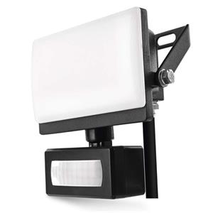 LED reflektor TAMBO EVO so senzorom pohybu, 10 W, 1000 lm, IP65, čierny