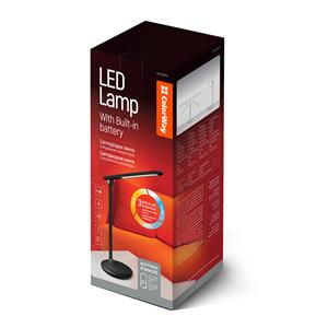LED stolná lampa CW so zabudovanou batériou CW-DL02B-B - čierna