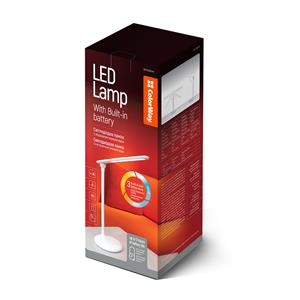 LED stolná lampa CW so zabudovanou batériou CW-DL02B-W - biela