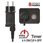 LED vianočná reťaz, 18 m, vonkajšia aj vnútorná, studená biela, programy, časovač