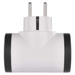 LEGRAND Revolution Rozbočovač 2x 230V, 1x USB-A + USB-C, bielosivý, otočný