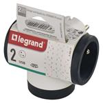 LEGRAND Revolution Rozbočovač 2x 230V, 1x USB-A + USB-C, bielosivý, otočný