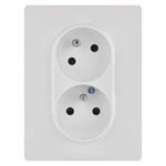 Legrand VALENA LIFE 2-zásuvka 230V, čierna