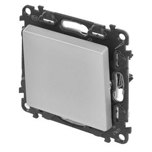 Legrand Valena Life ovládač tlačidlový zapínací 1/0, hliník