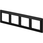 Legrand VALENA LIFE Rámček 4-násobný, čierny
