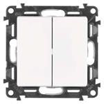 Legrand Valena Life vypínač dvojitý striedavý č. 6+6, biela