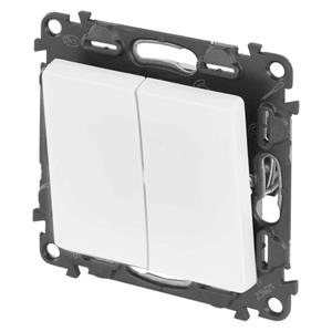 Legrand Valena Life vypínač dvojitý striedavý č. 6+6, biela