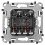 Legrand Valena Life vypínač dvojitý striedavý č. 6+6, hliník