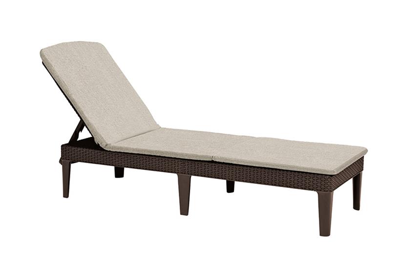 Lehátko Keter Jaipur hnedé s polstrom