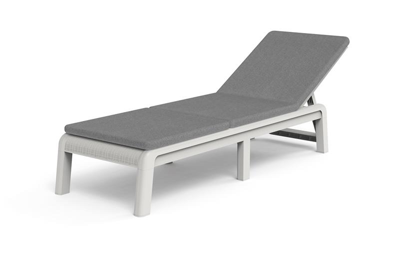 Lehátko Keter Mallorca biele s polstrom