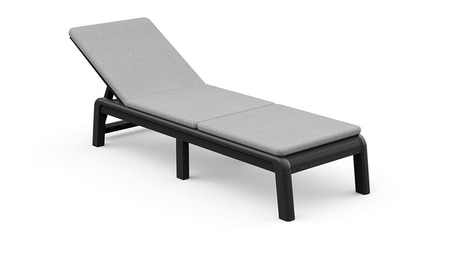 Lehátko Keter Mallorca grafitové s polstrom