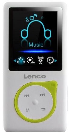 LENCO Xemio 657 - green - MP3/MP4 prehrávač, 4GB + microSD slot