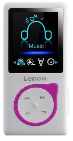 LENCO Xemio 657 - pink - MP3/MP4 prehrávač, 4GB + microSD slot