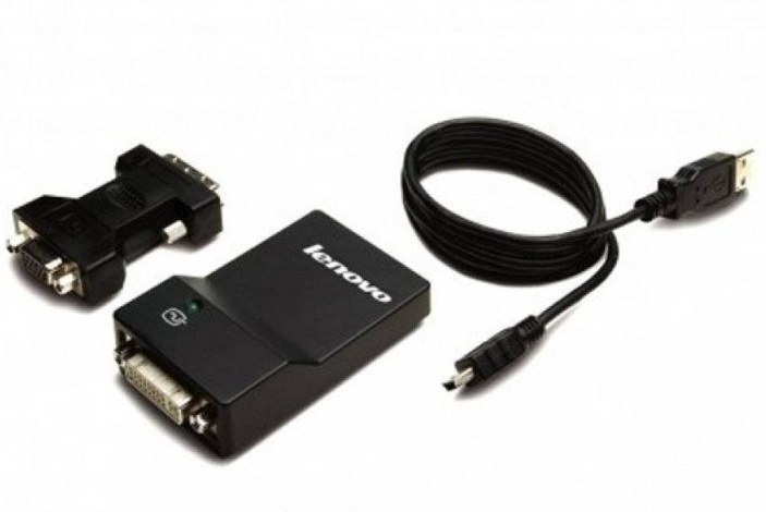 Lenovo USB3.0A/DVI+VGA, M/F+F, redukcia, video prevodník