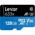 Lexar High-Performance 633x, microSDXC, 128 GB + SD adaptér