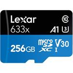 Lexar High-Performance 633x, microSDXC, 256 GB + SD adaptér