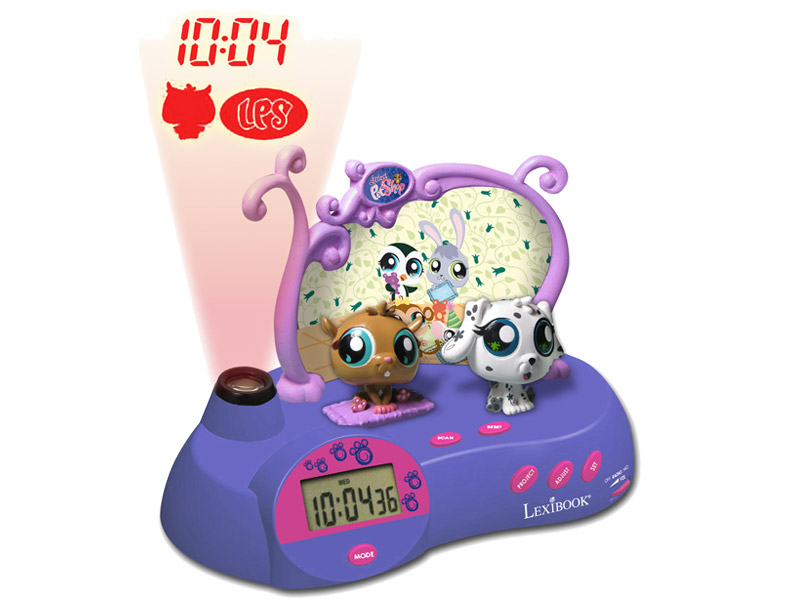 LEXIBOOK Littlest Pet Shop RP300LPS Radio Alarm Clock Projector