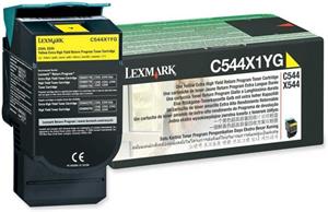 Lexmark 0C544X1YG, žltý, 4000strán