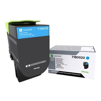 Lexmark originál toner 71B0020, cyan, 2300 strán