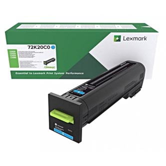 Lexmark originál toner 72K2XC0, cyan, 22000 strán