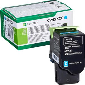 Lexmark originál toner C242XC0 cyan, 3500 strán