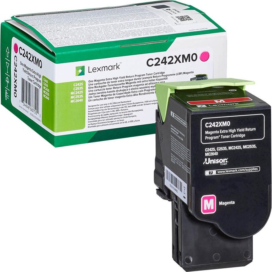 Lexmark originál toner C242XM0, magenta, 3500 strán