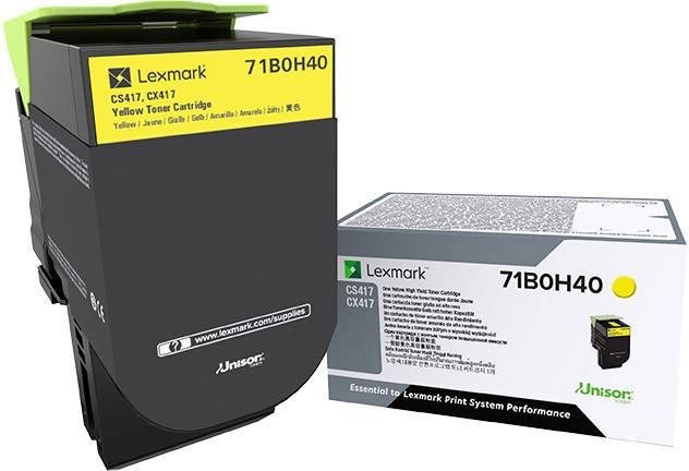 Lexmark tonerová kazeta 71B0H40, žltá, 3500 strán