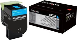 Lexmark tonerová kazeta 80C0X20, azúrová, 4000 strán
