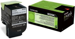 Lexmark tonerová kazeta 80C2SKE, čierna, 2500 strán