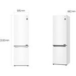 LG GBB62SWGFN, chladnička kombinovaná, biela