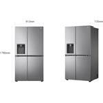 LG GSLV71PZTD, americká chladnička, Platinum Silver