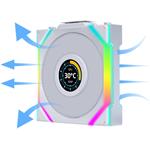 Lian Li UNI FAN SL Wireless LCD ventilátor, 3ks, 120mm, biely