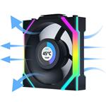 Lian Li UNI FAN SL Wireless LCD ventilátor, 3ks, 120mm, čierny