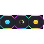 Lian Li UNI FAN SL Wireless LCD ventilátor, 3ks, 120mm, čierny
