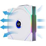 Lian Li UNI FAN TL Wireless, bezdrôtový LCD Ventilátor, ARGB, 120 mm, biely